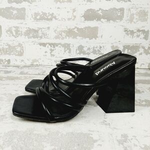New Abound Austry Black Tubular Strappy Heeled Sandal i615